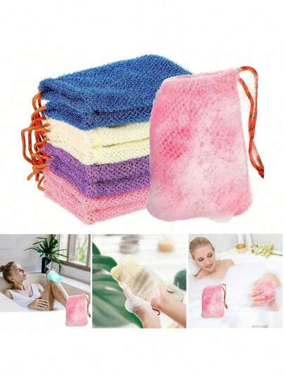 SHEIN 超大包装超细纤维去角质浴巾柔软吸水速干适用于浴室必需品淋浴配件四季温和护肤沐浴磨砂奢华面料