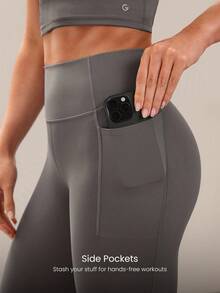 GLOWMODE 24" Peakbum Powersculpt™-Air Sculpt Flex Sweat-Wicking Cool Feel V-Waist Butt-Lifting Leggings High Impact Workout Running Training Fall Winter