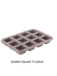 Cirelle 吐司面包模具 – 12 杯容量碳钢双层烤箱烘焙模具，不粘烘焙用具