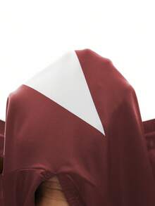 Mistrie Váy mini in hình ngôi sao mùa thu mới, thiết kế màu tương phản khoét sâu gợi cảm dành cho nữ - màu nâu - Xem 3