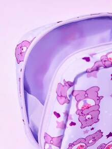 SHEIN X Care Bears 1pc Cartoon Pattern Printed Polyester Fiber Storage Bag, Can Be Used As A Feminine Hygiene Storage Bag, Digital Storage Bag, Small Item Storage Bag,Cheer Bear, Good Luck Bear, Funshine Bear, Share Bear, Love-A-Lot Bear