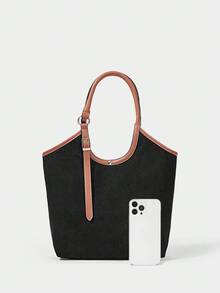 SHECARRY Women Casual Tote Bag, Light Weight And Large Capacity, Perfect For Daily Use - Black - View 3