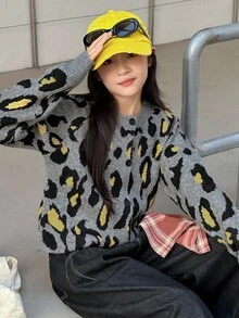 Dazy Kids 女童豹纹开衫