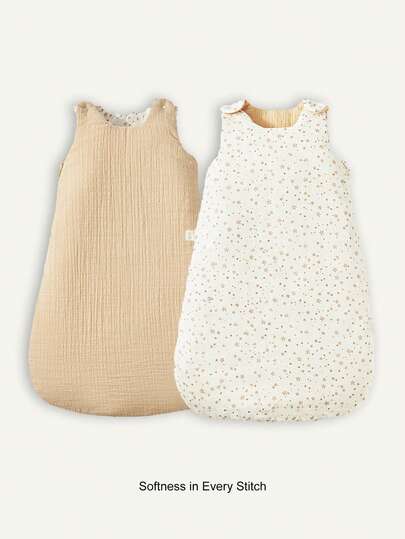 Cozy Pixies 1-Piece Baby Sleeping Bag, Thick Little Star Pattern Can Be Worn On The Front And Back, Comfortable And Soft Newborn Sleeping Bag,Oeko-Tex Certified