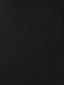 SHEIN Tall CURVE Falda larga elegante con detalle de malla fruncida y talla grande