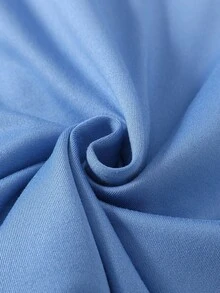 2 件男童休闲圆领长袖睡衣套装，含 SLEEP 印花上衣和格子宽松裤，柔软针织面料 - 藍色 - 查看 4