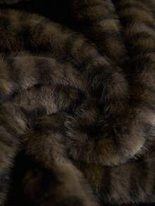 Aveloria Modichic Fashionable Versatile Chic High-End Long Stylish Minimalist Leopard Print Slimming Faux Fur Jacket For Women - Brown - View 8