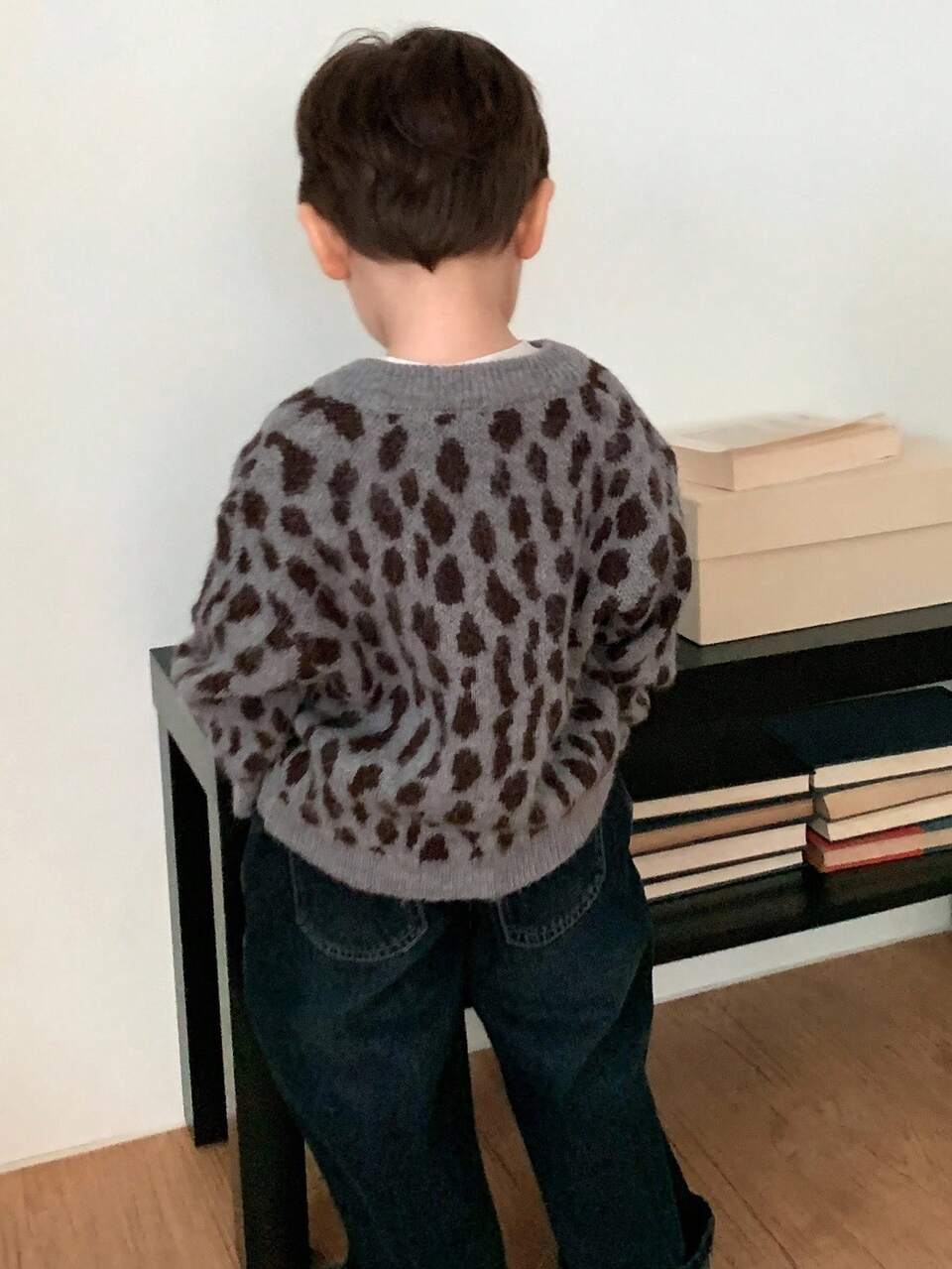 Baby Boys' Leopard Print Casual Cardigan Fall,Winter Toddler