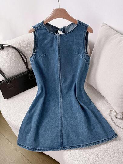 Comfortcana 女士休闲宽松无袖牛仔迷你连衣裙，蓝色，夏季/夏季服装/夏季服装，春季/女士春季服装，度假，女士度假服装/度假，春夏女士浪漫/舞会/正式/生日/ 90 年代服装/商务休闲女士/优雅/西部服装/外出/时尚/休闲/ Y2k 服装/俱乐部/办公室/鸡尾酒会/复古/紧身/狂欢服装节/搞笑/优雅/老钱/街头服饰/度假服装/乡村音乐会服装/工作服/端庄/春假/单身女郎服装/音乐会/坏人/基本款/毕业/无袖/ A 字形/蓝色/女牛仔/牛仔迷你连衣裙，休闲修身无袖牛仔迷你连衣裙，蓝色，适合派对、节日、约会、情人节下午茶,夏季/夏季服装/夏季服装,春夏季假期