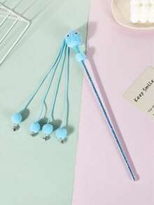 Giocattoli per gatti, palline di lana, giocattoli interattivi con fettuccia, bastoncini, palline di peluche colorate con campanellino, accessori per animali domestici