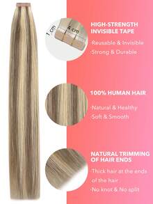 20PCS Straight Tape In Human Hair Extensions 100% Real Remy Human Hair 14-24inches Natural High Quality 50G/Pack For Salon Silky Seamless Invisible PU Tape In Hair Extensions