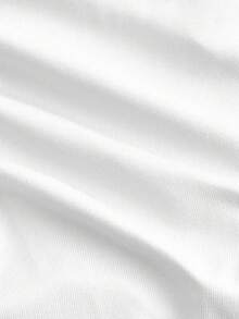 SHEIN MOD 女士扭纹前交叉无袖上衣，可爱上衣，黄色吊带背心 - 白色 - 查看 4