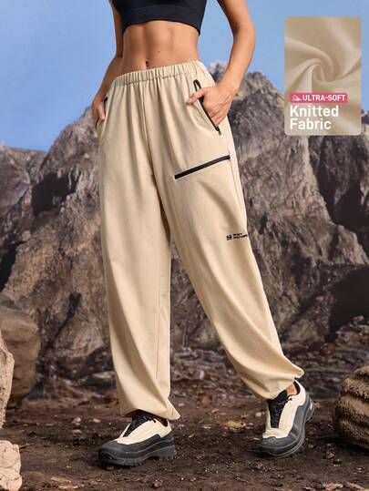In My Nature Women Outdoor Sweatpants & Joggers, Quick-Drying Trousers, Breathable Fabric, Khaki Pants, Micro Elastic Waistband Trousers, Zippered Pockets, Workout Pants, Outdoor Running Bottoms, Sport Pants, Outdoor Pants, Climbing Pants, Fall Winter Trousers Pants, Hiking Pants, Tracksuit Pants,