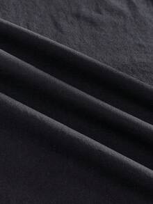 EASEVO 大码男士休闲针织圆领短袖T恤，适合夏季