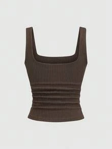 Sweetra مجموعة 2 قطعة من الفساتين الكاجوال ذات الياقة المستديرة المحبوكة، بلون المشمش والبني الداكن، للخريف - متعدد الألوان - مشاهدة 7