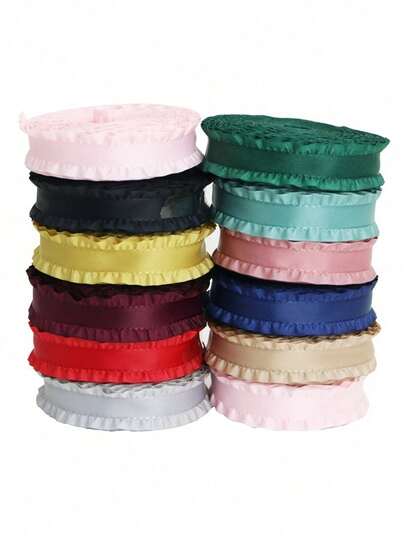 (5 码/卷) 2.2 厘米裙边缎带、礼品包装、蛋糕烘焙包装、花卉包装、婚礼装饰、DIY 工艺品、头饰、胸针、服装配饰、圣诞节情人节