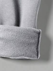 RueChic 2 Stücke Herren Lässig Fleece Sweatshirt & Jogginghose Set - Grau - Übersicht 5