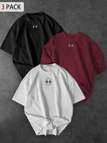 Sport MetroGents 3件套男士休闲运动圆领短袖T恤 - 黑色 - 查看 1