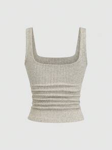 Sweetra مجموعة 2 قطعة من الفساتين الكاجوال ذات الياقة المستديرة المحبوكة، بلون المشمش والبني الداكن، للخريف - متعدد الألوان - مشاهدة 5