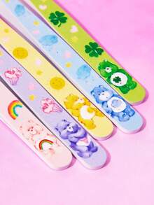 SHEIN X Care Bears 5 件套卡通图案印花镊子套装，高精度不锈钢眉毛镊子，适用于面部毛发、内生毛发和碎屑去除器套装，男女通用，欢呼熊、熊、好运熊、分享熊、趣味熊 - 彩色 - 查看 4