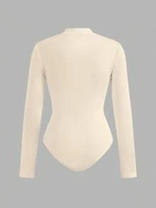 SHEIN EZwear 2 件女式小马印花拉链高领紧身衣套装，休闲长袖紧身衣，适合秋冬季 - 彩色 - 查看 8