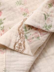 DAZY 女童碎花V领长袖睡衣套装 - 杏色 - 查看 8