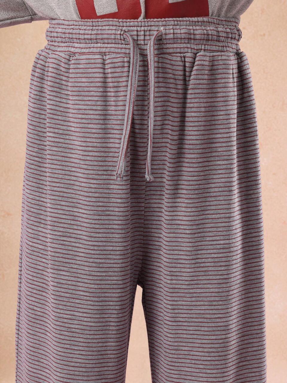 One Shoulder Sweatshirt With Number Print And Wide Leg Pants