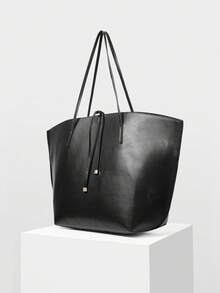 MOTF PREMIUM TÚI TOTE DA PU CỠ LỚN - màu đen - Xem 3