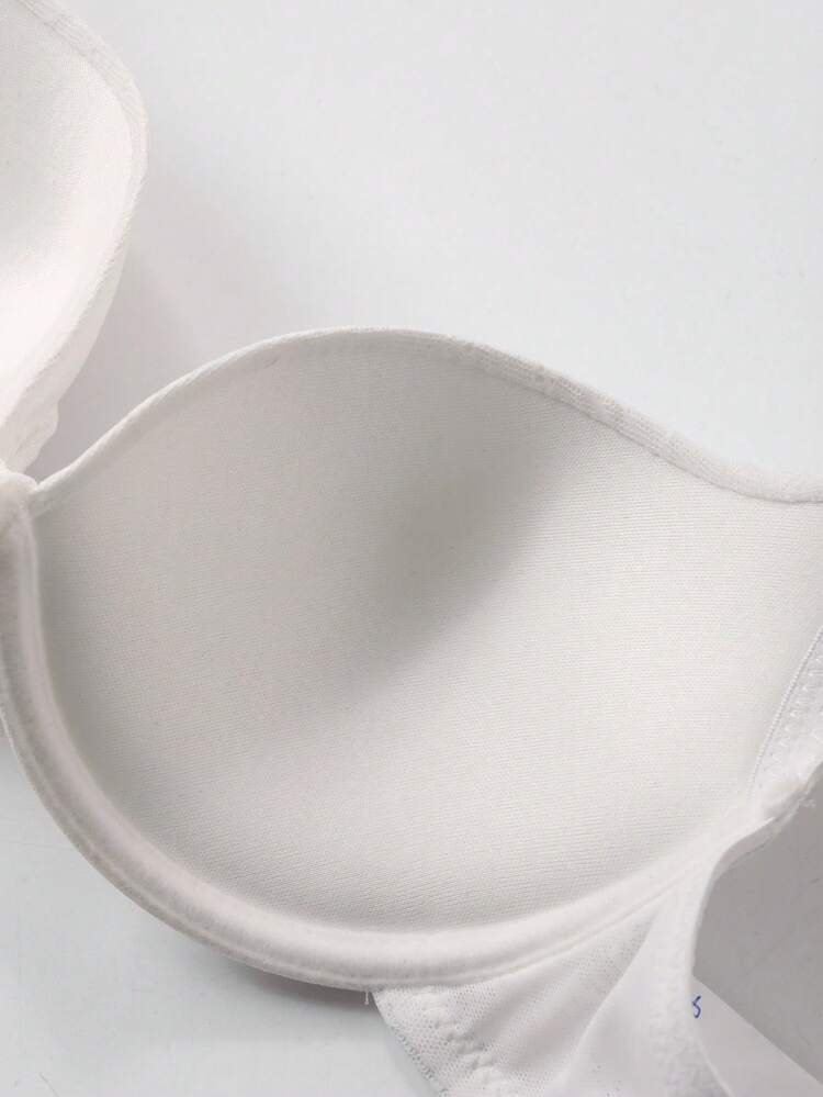 Lace Patchwork Solid Color Minimally Padded Adjustable Spaghetti Strap Women Bra Lingerie For Women