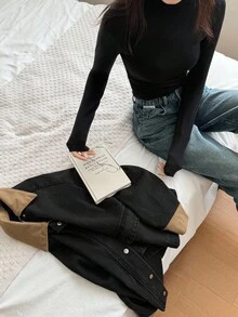 DAZY Women's Loose Casual Jacket, Regular Fit, Autumn/Winter