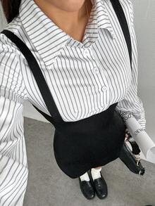 Jeanoix 休闲商务长袖拼接性感女士短款连衣裙 - 彩色 - 查看 6