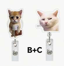 1 Túi đựng thẻ cảm xúc bằng acrylic có thể thu gọn, xoay được, dùng cho bác sĩ, y tá, móc khóa thẻ, khóa kéo dễ dàng. - Nhiều màu - Xem 14