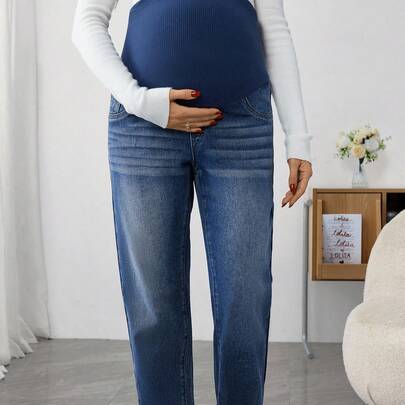 편안하고 신축성있는 캐주얼 다용도 데일리 임부 청바지
