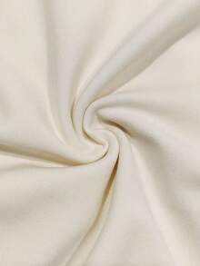 Everyssa 夏季休闲撞色镂空宽肩T恤 - 杏色 - 查看 6