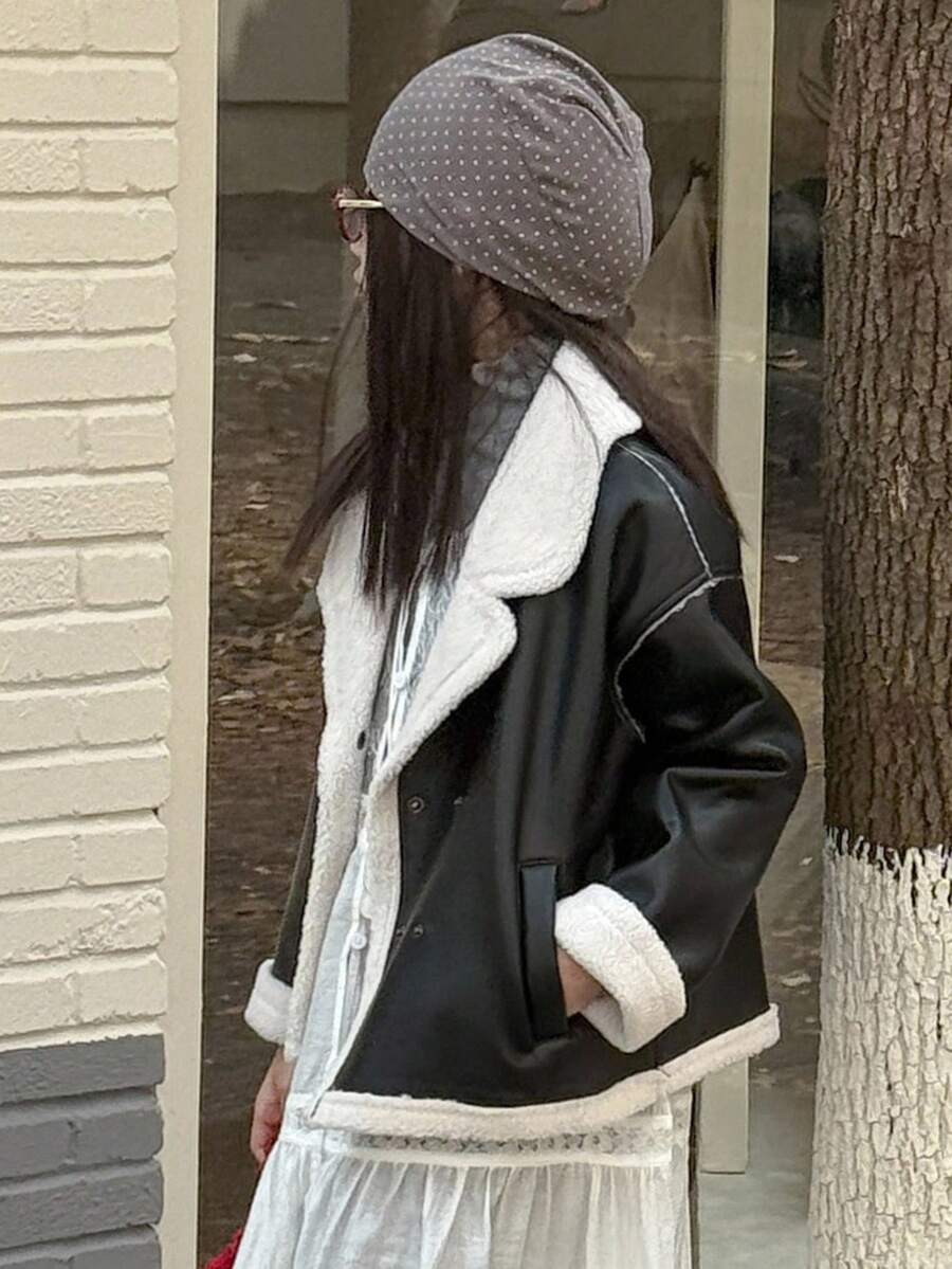 DAZY Tween Girls Autumn Jacket - Black - View 1