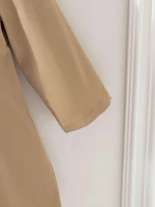 Souflis Souflis 女宝宝休闲百搭长袖翻领风衣，适合春秋季日常穿着