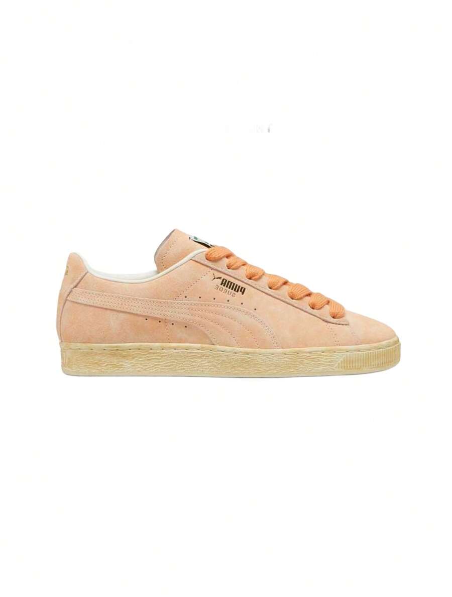 Puma Suede Faded Unisex Casual Sneakers Orange 39965404 - Salmon Pink - View 1