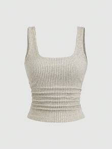 Sweetra مجموعة 2 قطعة من الفساتين الكاجوال ذات الياقة المستديرة المحبوكة، بلون المشمش والبني الداكن، للخريف - متعدد الألوان - مشاهدة 4