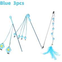 Giocattoli per gatti, palline di lana, giocattoli interattivi con fettuccia, bastoncini, palline di peluche colorate con campanellino, accessori per animali domestici