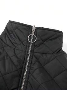 Ellevyn 女士双面无袖夹克，时尚百搭，冬季 - 黑色 - 查看 4