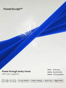 GLOWMODE 2.5英寸 Powersculpt™ 酷炫紧身胸衣速干闪亮骑行短裤防滑耐冲击跑步慢跑训练健身房锻炼 - 寶藍色 - 查看 6