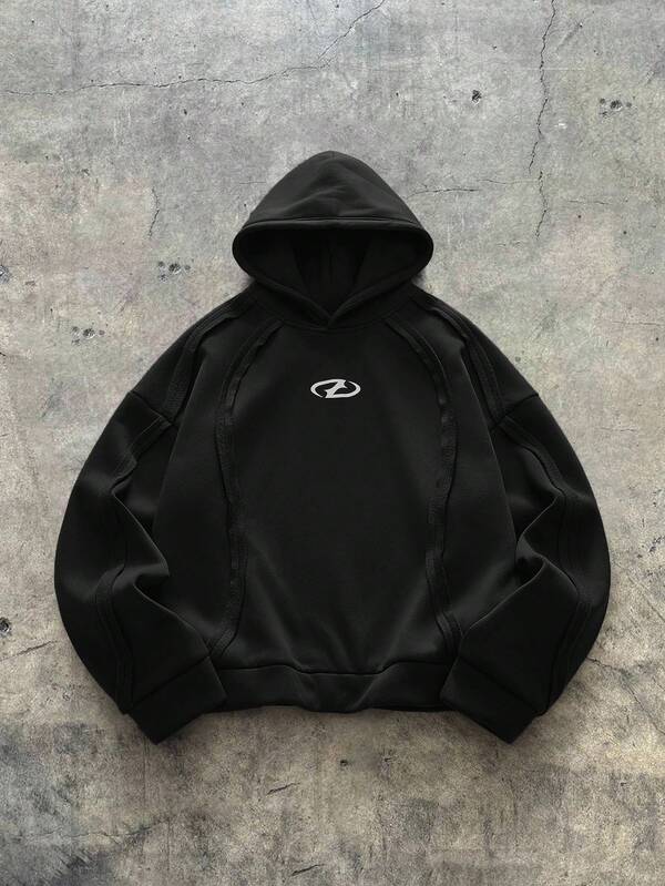 AXEPEAK Sudadera con capucha de ajuste holgado de manga larga para hombres, otoño, invierno