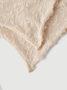 SHEIN MOD Blusa romántica y elegante con lazo delantero en color albaricoque, camiseta linda para mujer, disfraz de otoño/invierno con diseño calado para mujer, blusa pirata, disfraz de princesa, top para salir