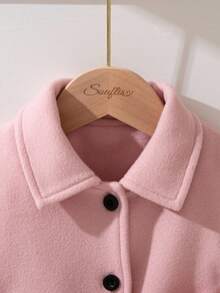 SHEIN 6个月-3岁 2件套 女婴外套 休闲风格秋季服装 女童保暖外套和腰带 - 粉色 - 查看 8