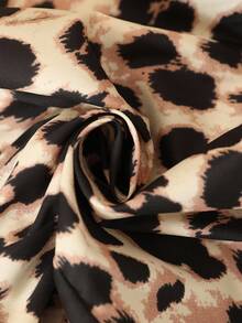 Brillora 女士度假豹纹吊带背心连体裤 - 卡其色 - 查看 7