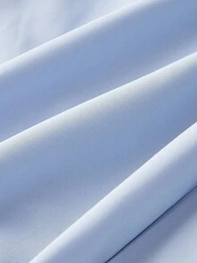 SHEIN MOD 全新大码女式复古水晶链蓝色露背中长连衣裙，优雅适合派对、宴会、音乐节、女生聚会、节日 - 藍色 - 查看 4