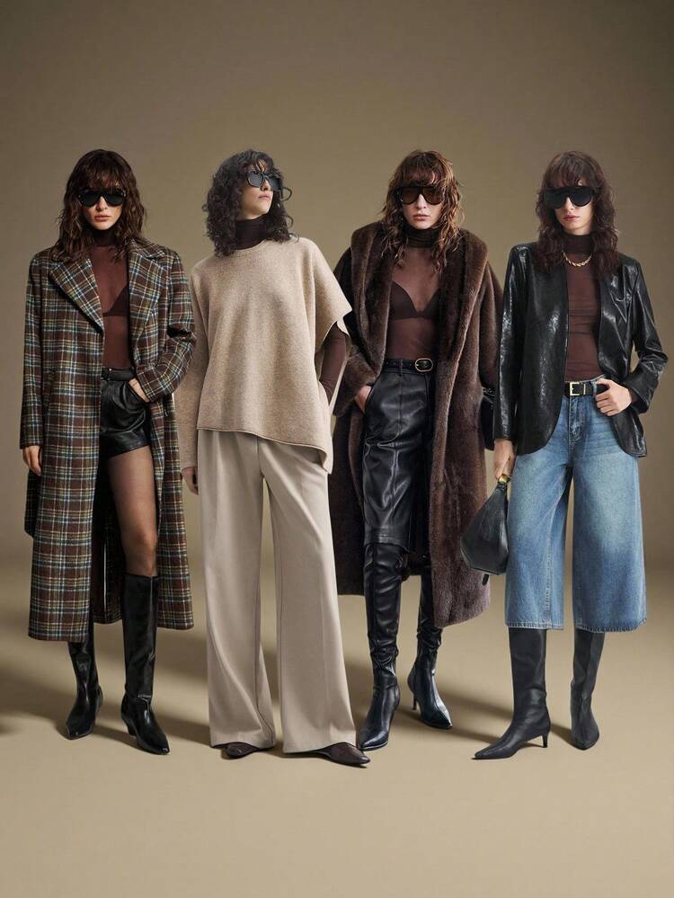 2025 New, Winter Apparel, All Season Wear, Winter, Back To School Attire, Halloween & Christmas, Teacher Uniforms, Casual Outings, Night Out, Elegant Wedding Guest Dresses, Church Attire, Business Casual, Black PU Leather Jacket, New Year, Christmas Attire For Women A Must-Have For Winter: Comfortable, Vintage-Style Jacket