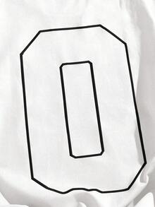 EASEVO Plus Size Men's Loose Fit Embroidered Round Neck Short Sleeve T-Shirt, Suitable For Summer - White - View 3