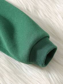 SHEIN 4pcs Baby Boy Casual Cartoon Christmas Element Letter Print Plaid Applique Loose Fit Soft Knit Crew Neck Pullover Sweatshirt, Suitable For Autumn/Winter Family Matching Outfits Mommy And Me (Sold Separately) - Multicolor - View 7