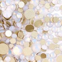 2-6 mm, 6 dimensiuni mixte, 1440 buc/pachet, auriu strălucitor, spate argintiu, spate plat, pietre decorative fără fixare termică, mărgele artistice cu diamant, strasuri, manichiură DIY, decorațiuni, brelocuri, pietre prețioase, consumabile - Dimensiuni mixte - Vizualizare 60